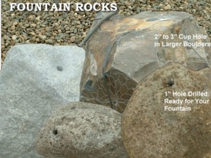 Photo of Fountain Rocks. A natural stone product of Rolleri Landscape Products.