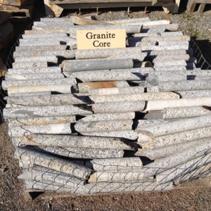 Photo of Granite Cores. A natural stone product of Rolleri Landscape Products.