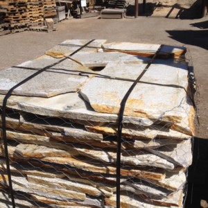 Photo of Aspen Quartzite flagstone. A natural stone product of Rolleri Landscape Products.