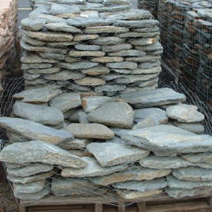 Photo of Bouquet Canyon Tumbled Patio. Natural stone sold by Rolleri Landscape Products.